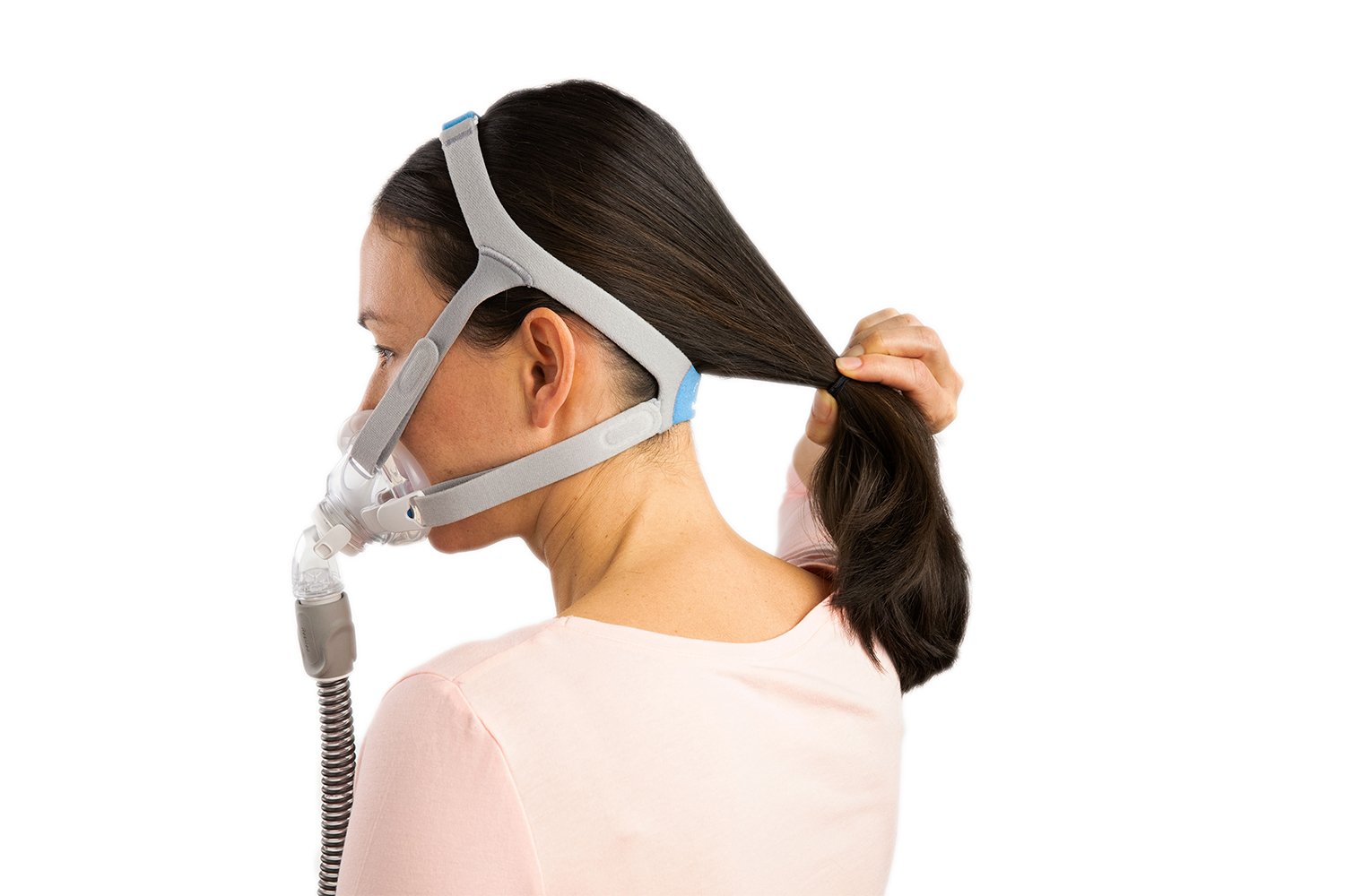 Side View of Woman Wearing AirFit F30 Mask 
