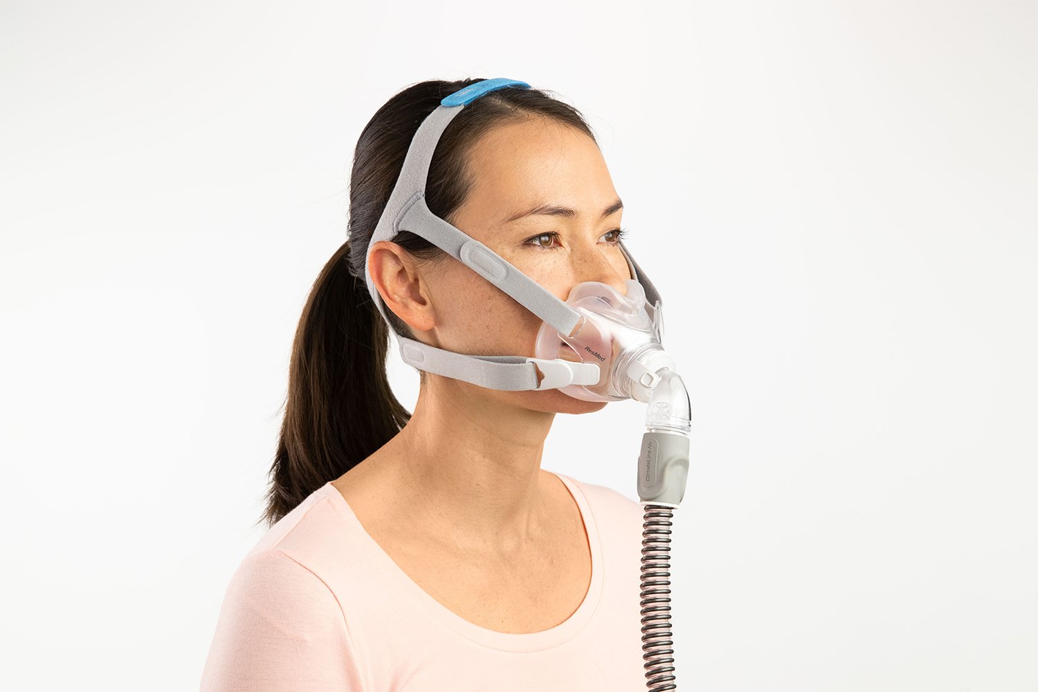 Side View of Woman Wearing AirFit F30 Mask 