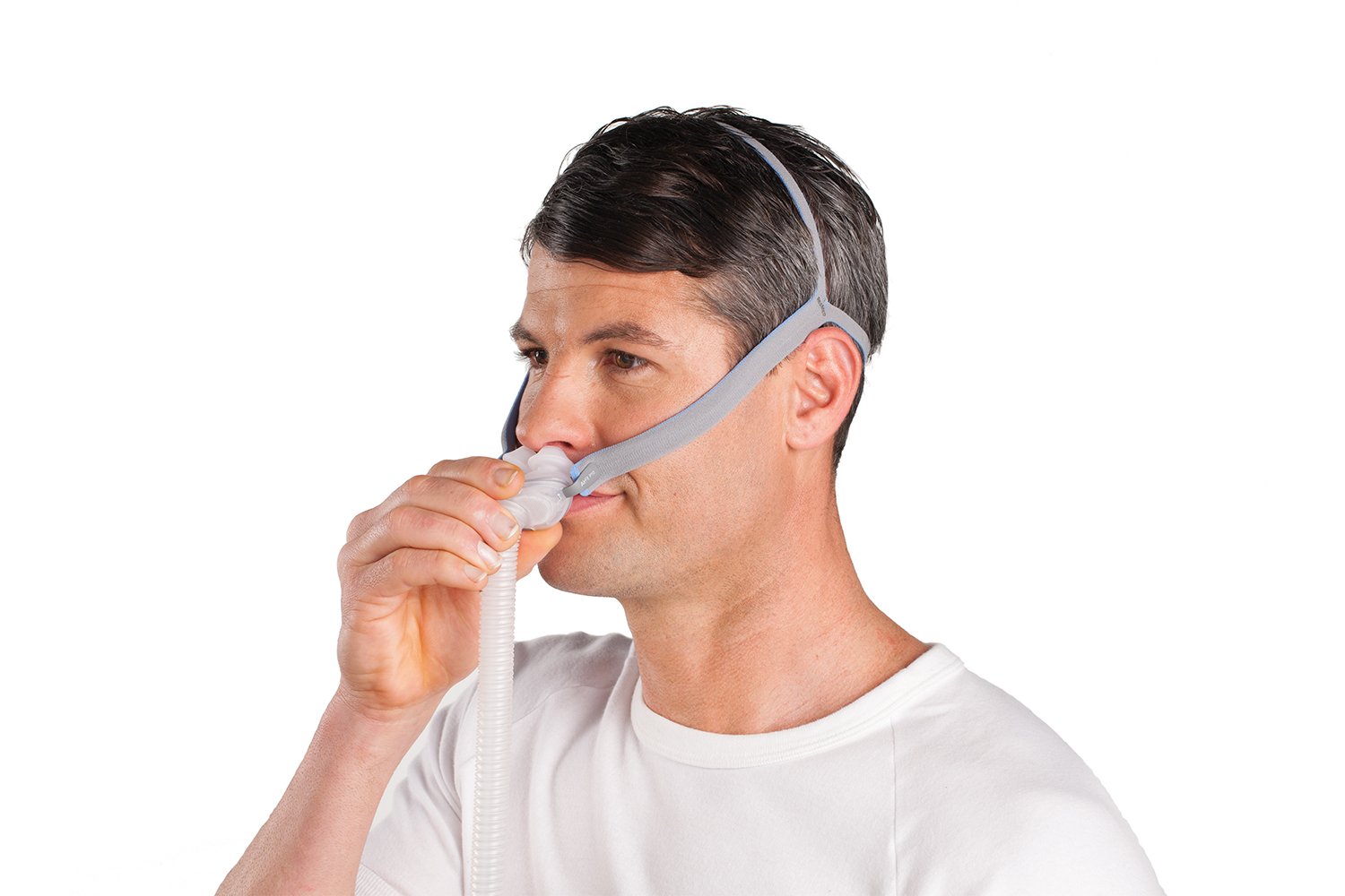 Man Wearing AirFit P10 Mask for AirMini